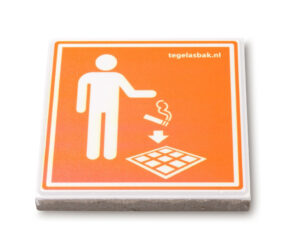 Icoontegel voor het aangeven waar een asbaktegel is - Cleanstreets